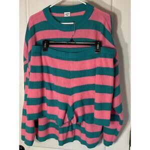 Xieerduo Womens Stripped Sweater Oversized Lounge set XXL
